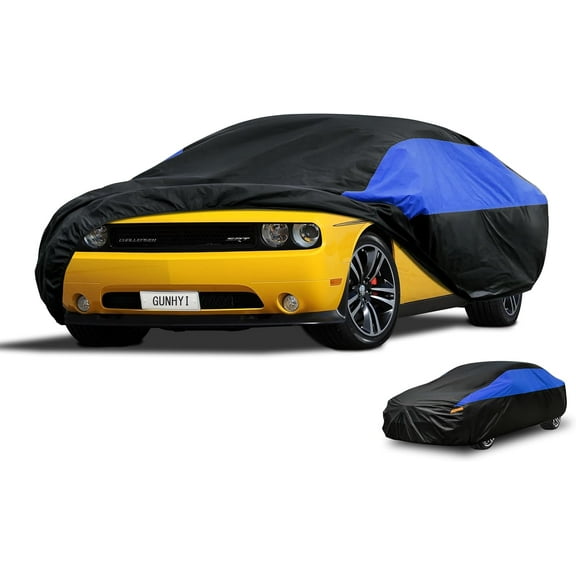 Kayme Lightweight Full Exterior Cover for Automobiles Outdoor Sun UV Rain Dust Snow Wind Protection,Custom Fit 12 Dodge Challenger Waterproof All Weather Car Cover