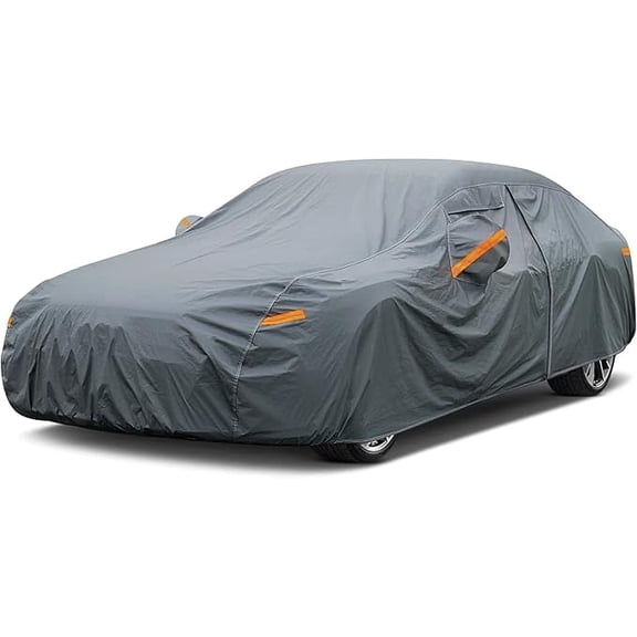 Kayme Premium Car Cover Custom Fit Chevrolet HHR, 16 Layers Heavy Duty Waterproof All Weather Car Cover with Zipper Door for Sun Rain Snow Dust UV Protection