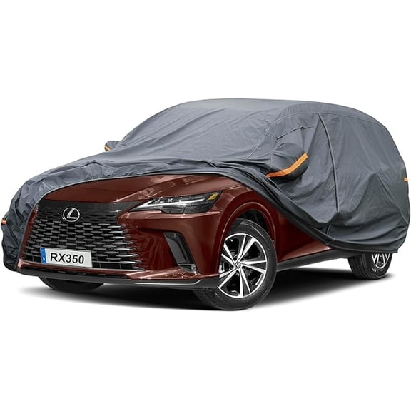 Kayme Premium Car Cover Custom Fit Lexus RX 350, 16 Layers Heavy Duty Waterproof All Weather Car Cover with Zipper Door for Sun Rain Snow Dust UV Protection