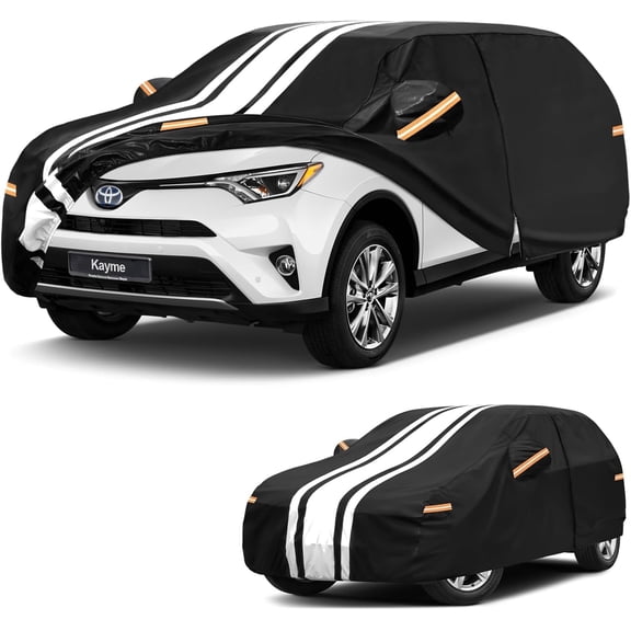 Kayme Toyota RAV4 Car Cover Waterproof All Weather for Automobiles, Custom Fit for 2006-2026 RAV4 Cover, Gift with Tape/Towel, Heavy Duty Outdoor Full Exterior Cover Rain Snow Sun UV Protection.