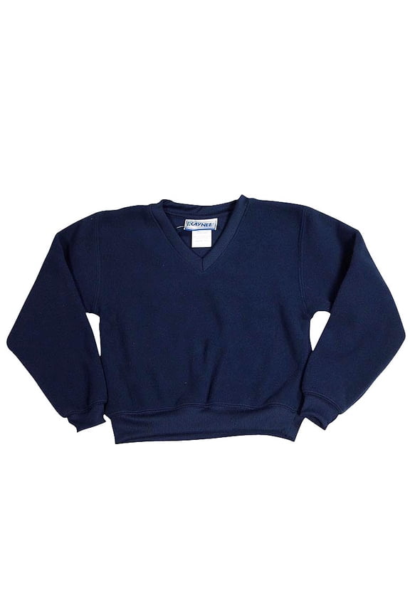 Kaynee - Little Boys Long Sleeve V-Neck Fleece Top 34761-10/12 (Navy)