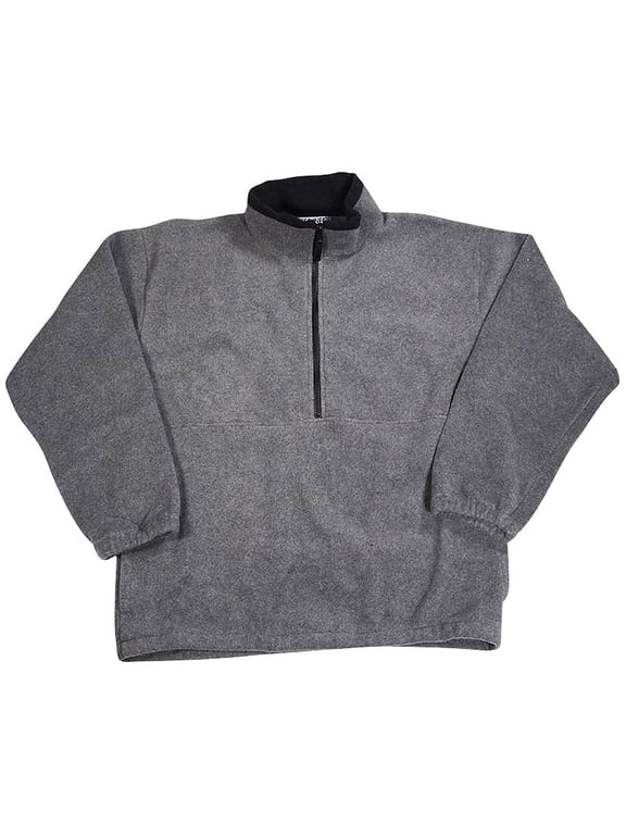 Kaynee - Mens Polar Fleece 1/4 Zip Pullover 38549-Medium (Ash Grey)