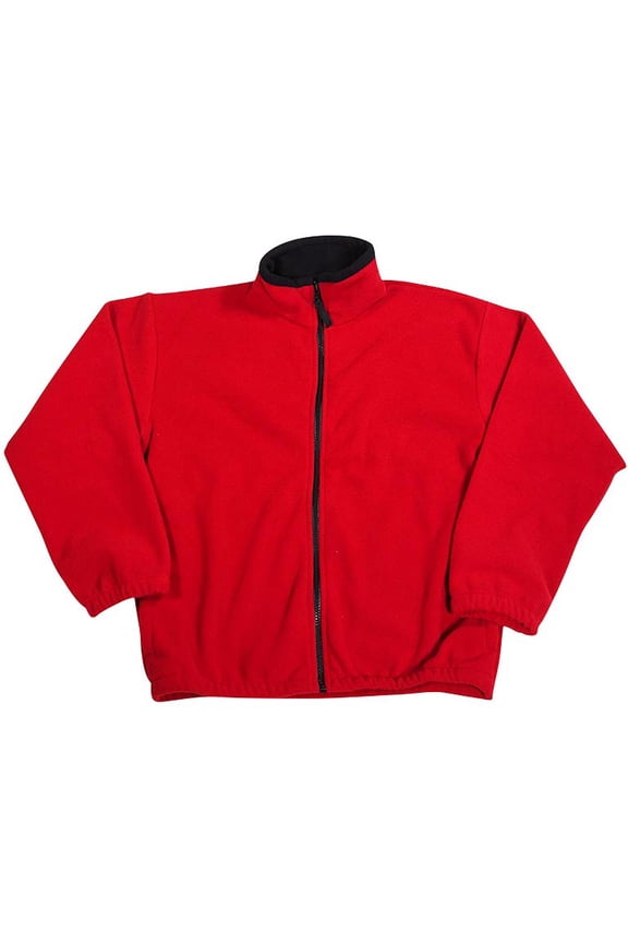Kaynee - Mens Polar Fleece Zip Jacket 38435-Medium (red)