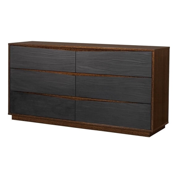 Kayner 6-Drawer Dresser - Charcoal