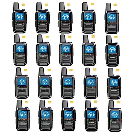 Kayotom 4G Walkie Talkies Unlimited Range, SIM Card Included, No Monthly Fee, Two Way Radio, 20 Pack