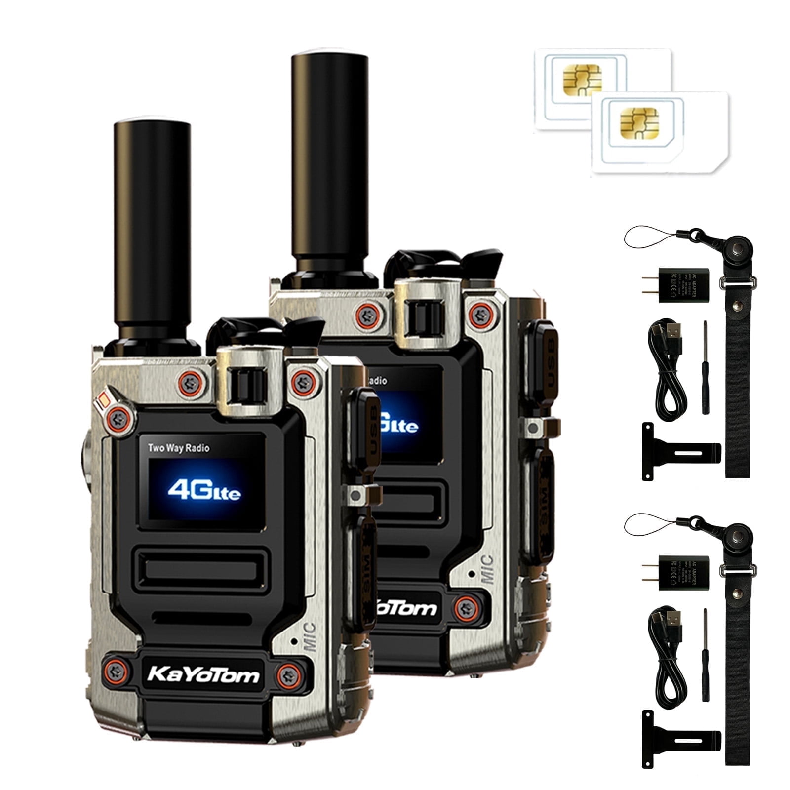 Kayotom Global Walkie Talkie,Two Way Radio,Walkie Talkie for Adult Long Range 5000 Mile,Gmr Radio,2Pcs