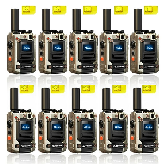 Kayotom Global Walkie Talkie Unlimited Long Range 5000 mile Adult Two Way Radio rechargeable,10Pack