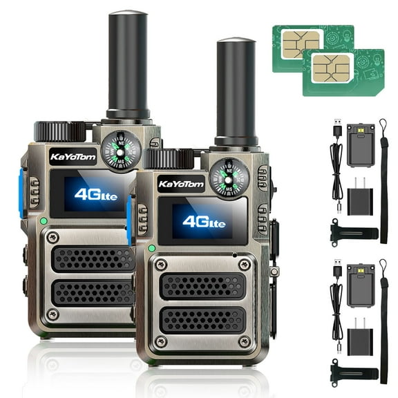 Kayotom Walkie-Talkies Two-Way Radios with Compass and Flashlight, 2 Pcs
