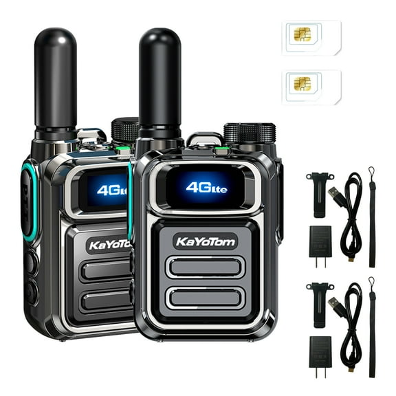 Kayotom Walkie Talkie Adult Long Range Global Ptt Signal Two-Way Radio for Outdoor Camping,2pcs