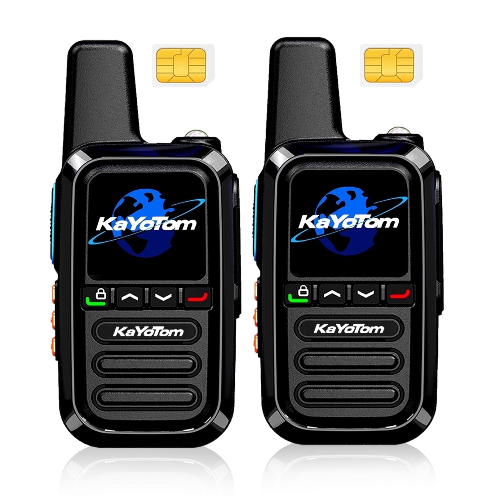 Kayotom Walkie Talkies Global Unlimited Range Two Way Radio Long Range Walkie Talkie 5000 Mile,2Pack