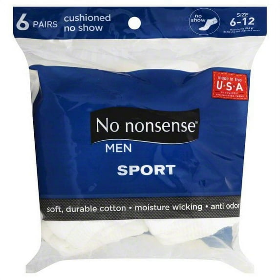 Kayser Roth, No Nonsense Men Size 6-12 Sport Socks, 6 pairs