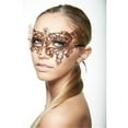 thumbnail image 1 of Kayso BB006RG Rose Gold with Clear Rhinestones Luxury Arrogant Metal Laser Cut Masquerade Mask - One Size, 1 of 1