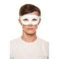 thumbnail image 1 of Kayso PM003WH White Plastic Masquerade Mask with Glitter, 1 of 1
