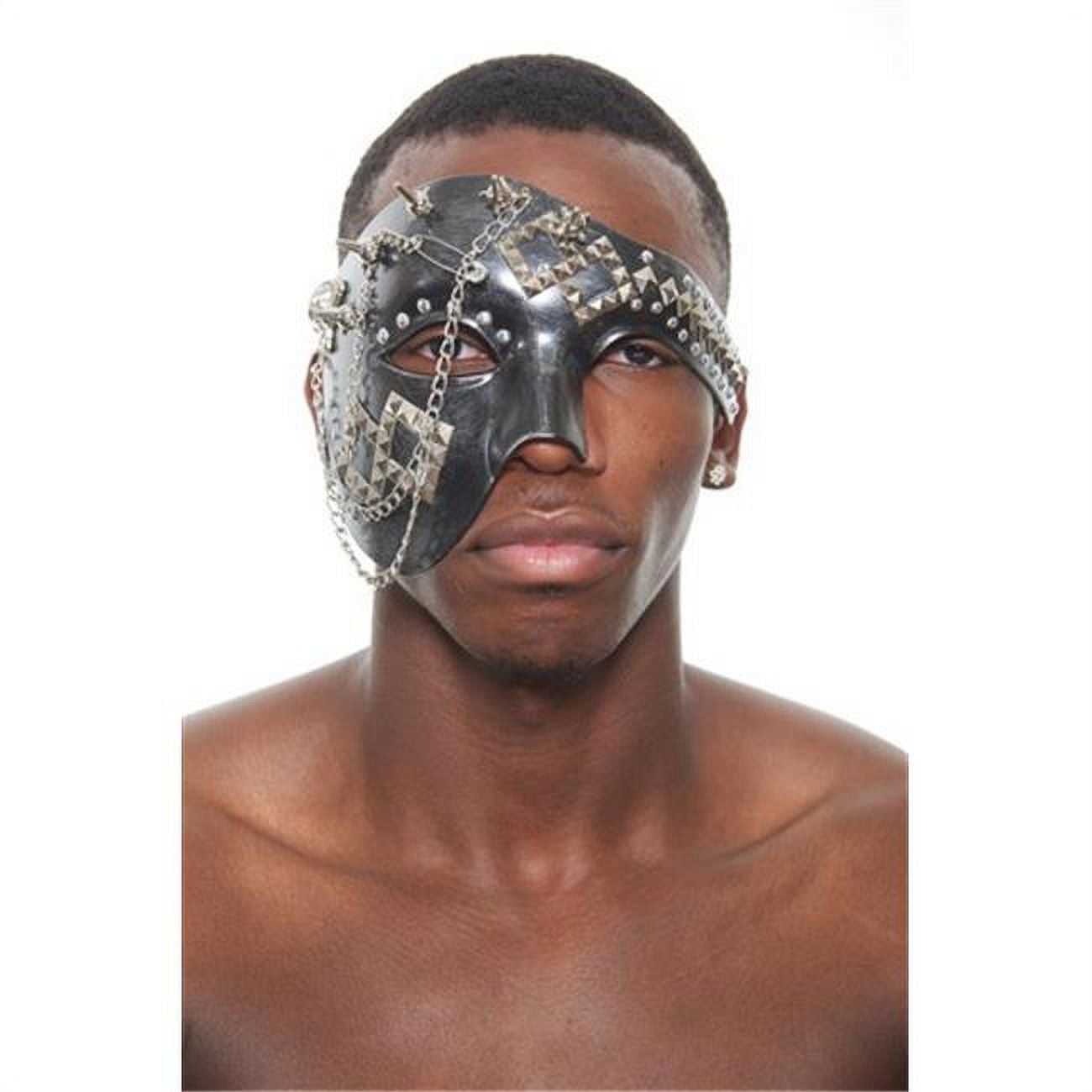 Kayso SPM003SL Silver Steam Punk Masquerade Mask with Chains Kayso SPM003SL Silver Steam Punk Masquerade Mask with Chains