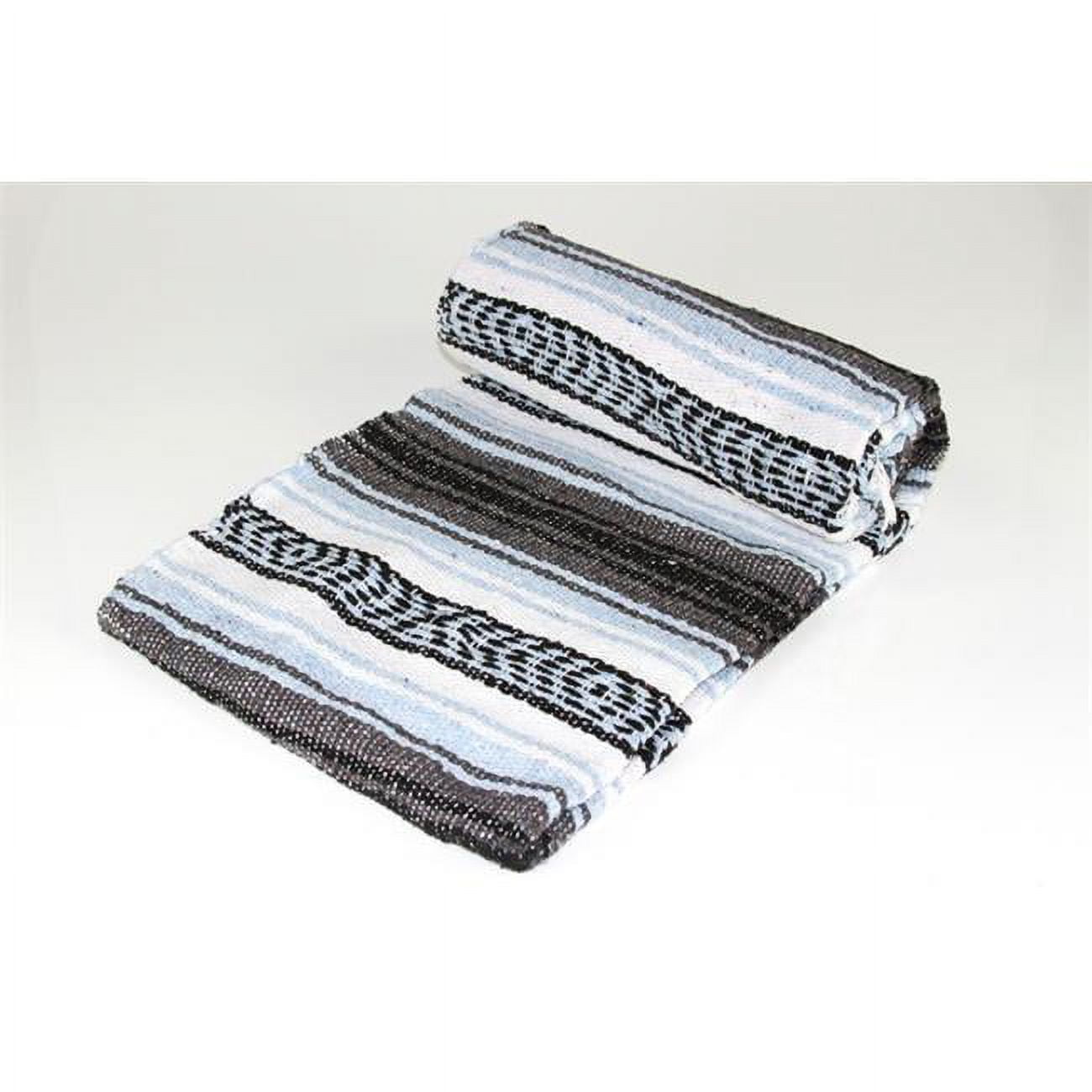 Kayso SW200MLB Light Blue Mexican Blanket, 65 x 45 in.