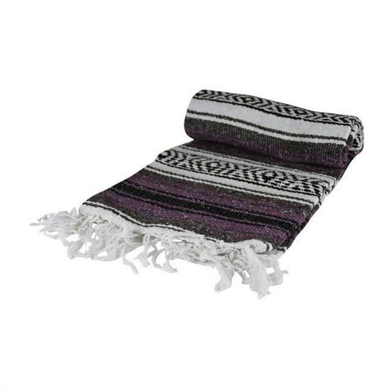 Kayso SW200M-PU Purple Mexican Blanket, 65 x 45 in.