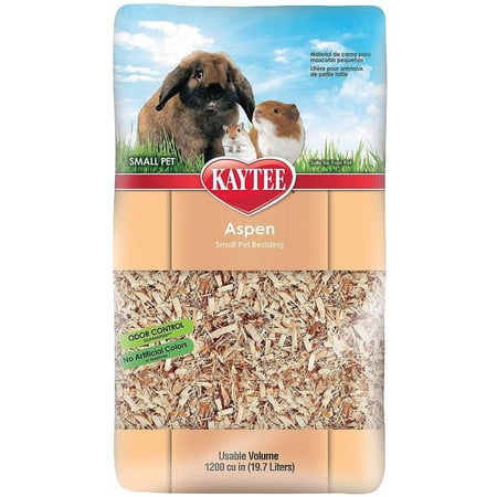 Kaytee Aspen Small Pet Bedding & Litter [Small Pet, Bedding Material] 1 Bag - (500 Cu. In. Expands to 1,200 Cu. In.)