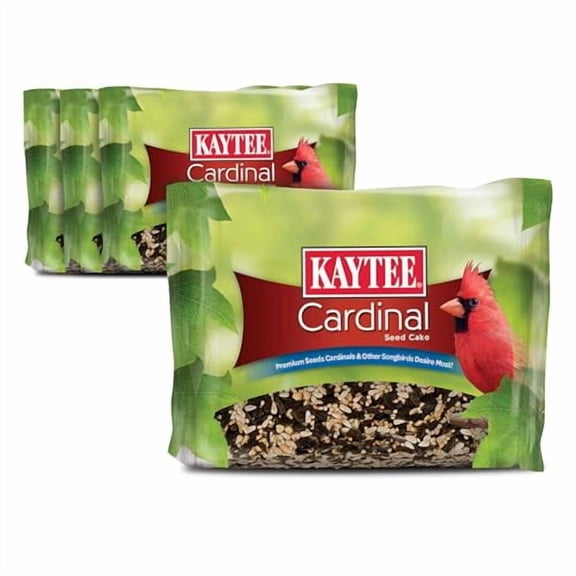 Kaytee Cardinal Seed Cake, Wild Bird Food, 1.85 Pounds, Pack of 4