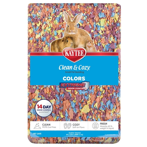 Kaytee Clean & Cozy Colors Bedding Kaleidoscope 49.2 Liters