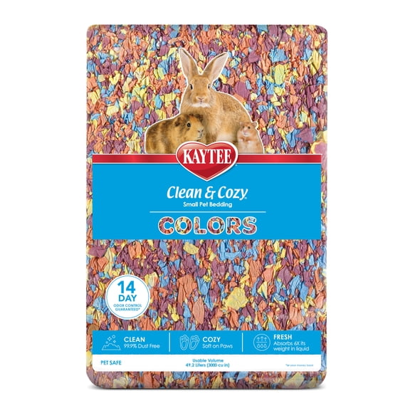 Kaytee Clean & Cozy Colors Bedding Kaleidoscope 49.2 Liters