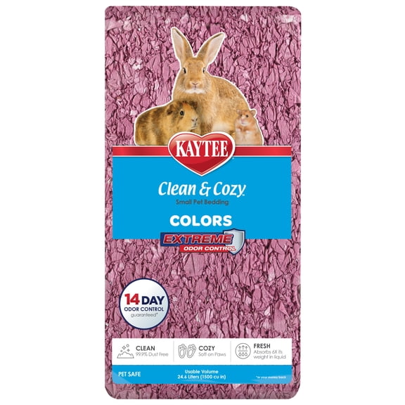 Kaytee Clean & Cozy Colors Bedding Plum 24.6 Liters