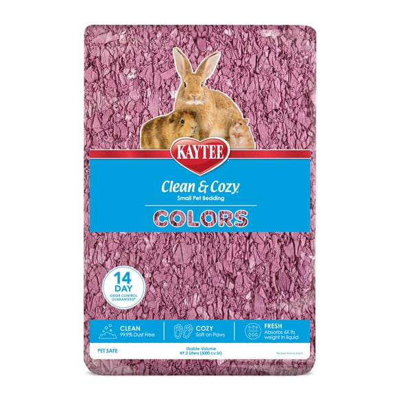 Kaytee Clean & Cozy Colors Bedding Plum 49.2 Liters