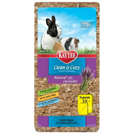Kaytee Clean & Cozy Natural Bedding with Lavender, for Rabbits, Hamsters & More, 24.6L