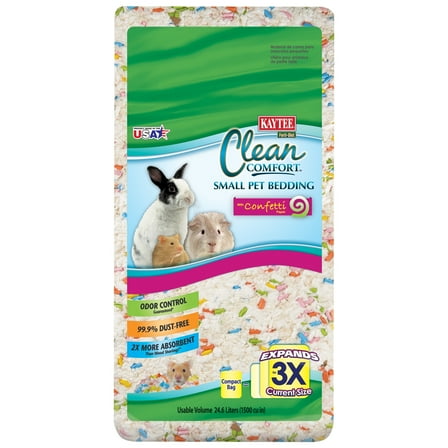 Kaytee Confetti Small Animal Paper Bedding Rabbit, Guinea Pig, Hamster, Gerbil, 24.6L