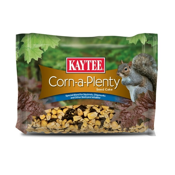 Kaytee Corn-a-Plenty Seed Cake, Food for Wild Squirrels, Chipmunks, Rabbits & Other Backyard Wildlife, 2.5 Pounds