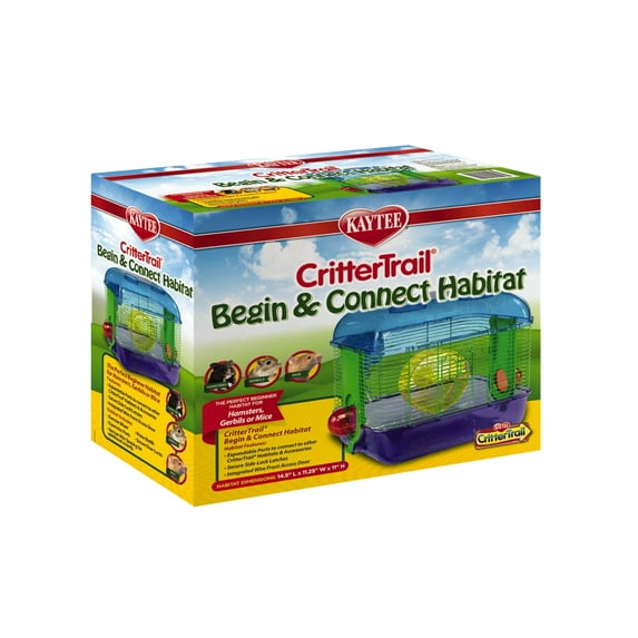 Kaytee Critter Trail Begin & Connect Habitat for Pet Mice, Hamsters, or Gerbils