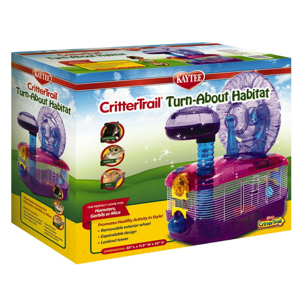 Kaytee Critter Trail Dazzle Turn-About Habitat for Pet Mice, Hamsters or Gerbils