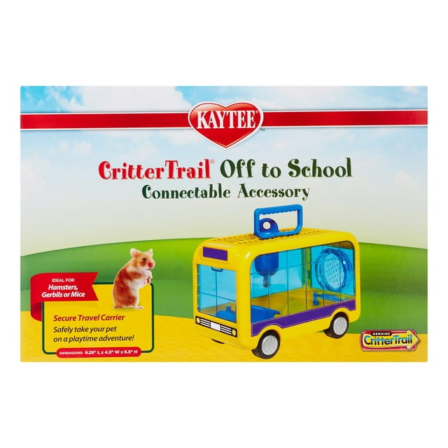 Kaytee CritterTrail Off to School Small Animal Habitat, Small, Assorted Colors