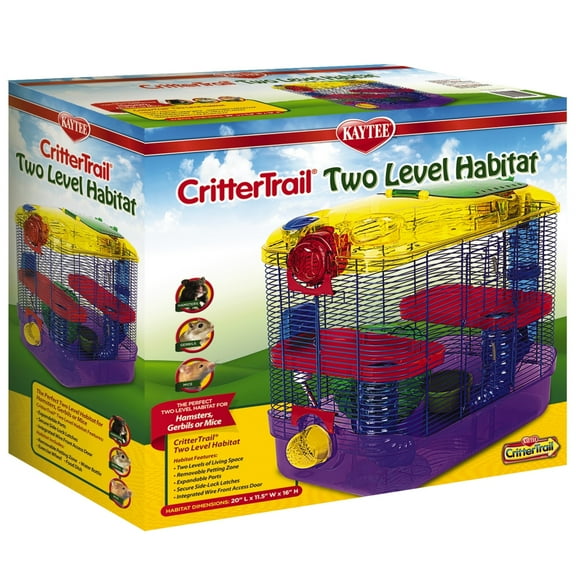 Kaytee Crittertrail Two Level Habitat for Pet Dwarf Hamsters, Gerbils or Mice