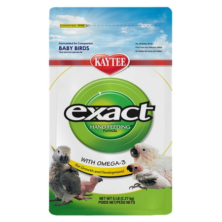 Kaytee Exact Hand Feeding Pet Bird Baby Food Mix, 5 Pound