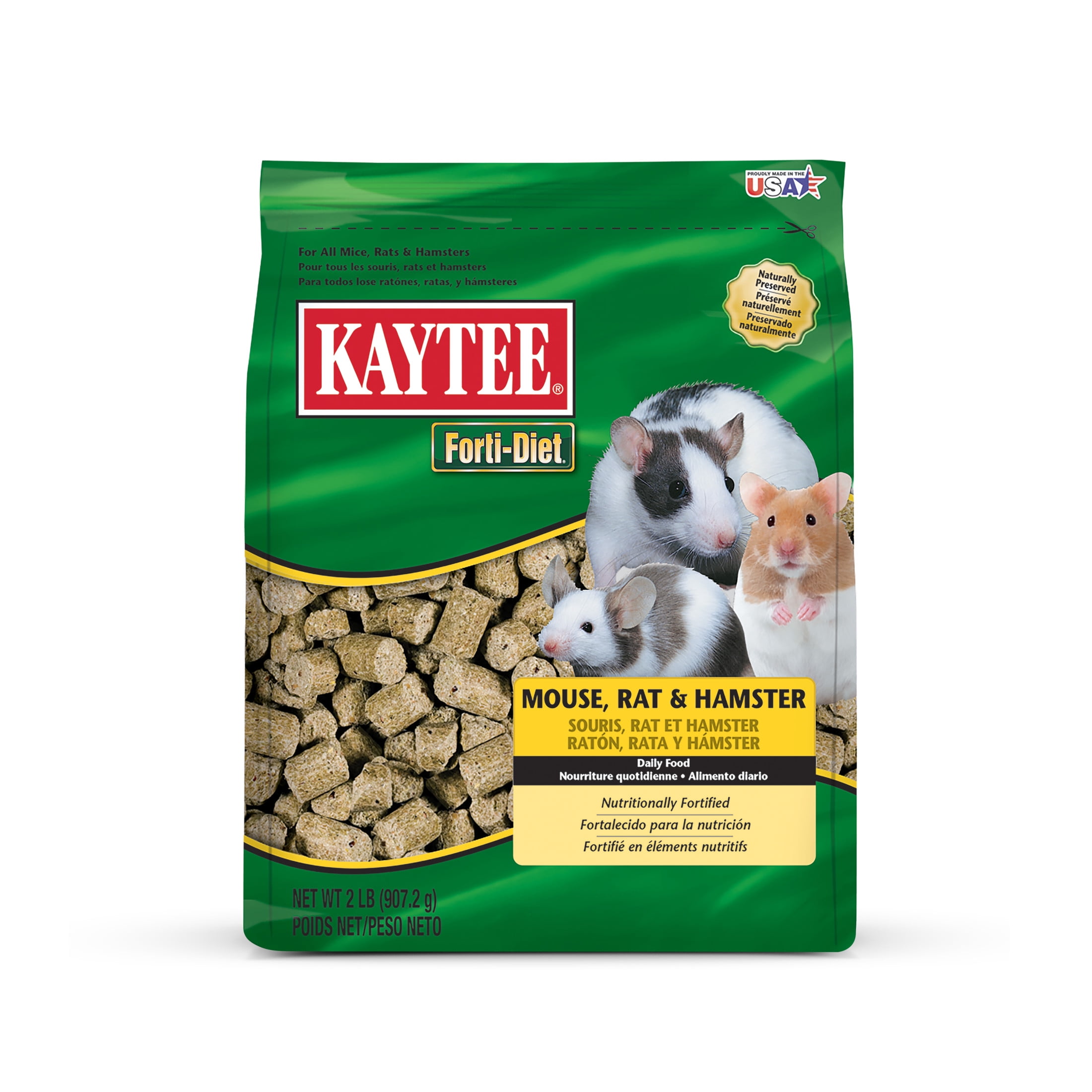 Kaytee Forti-Diet Mouse, Rat, and Hamster Food, 2 Pounds