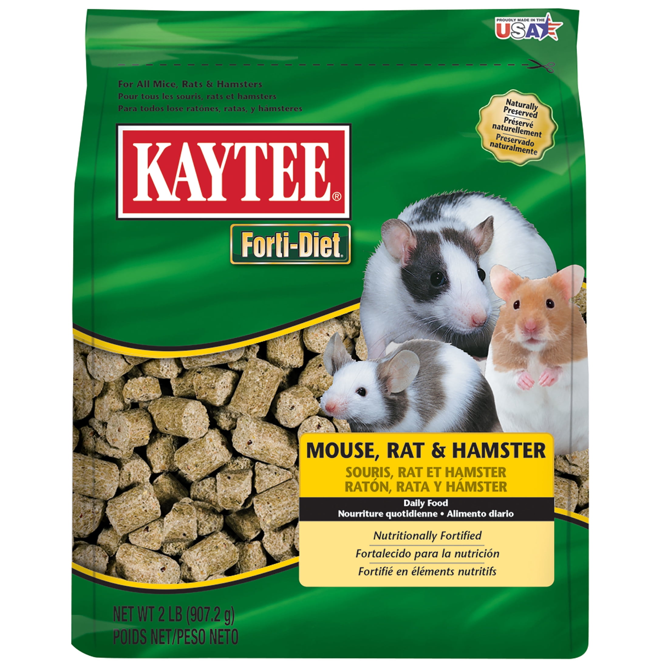 Kaytee Forti-Diet Mouse, Rat, and Hamster Food, 2 Pounds