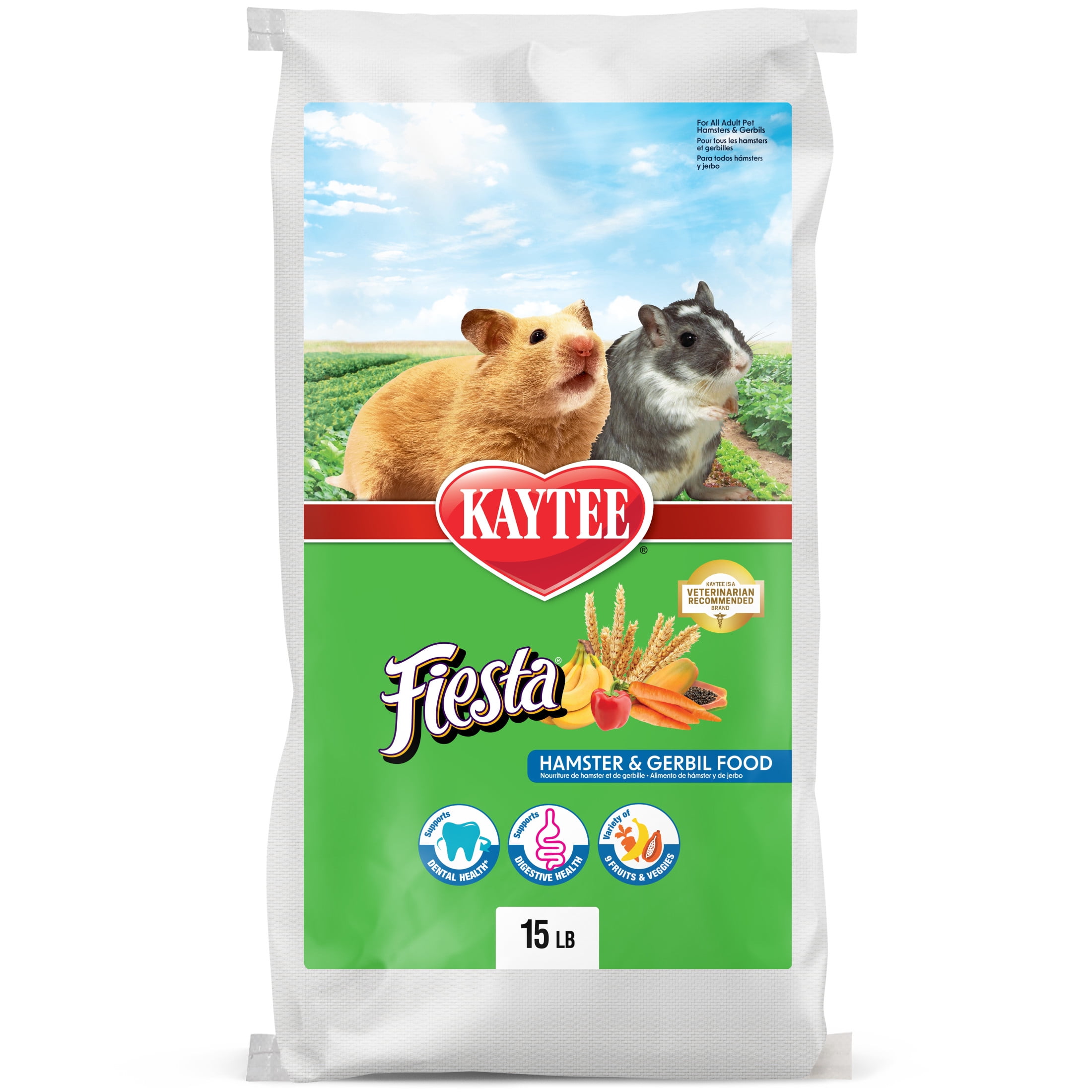 Kaytee Fiesta Hamster and Gerbil Food Flavor Medley 15 Pounds