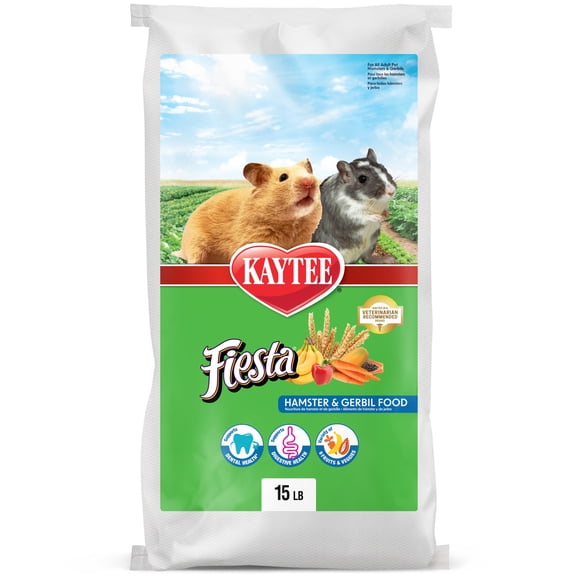 Kaytee Fiesta Hamster and Gerbil Food Flavor Medley 15 Pounds
