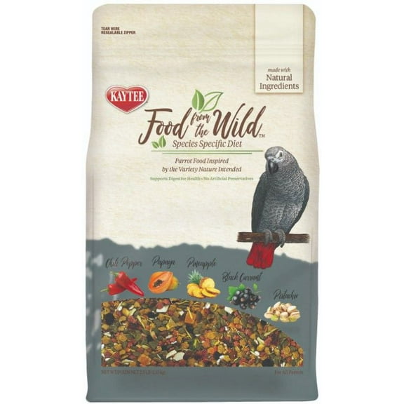 Kaytee Food From The Wild Parrot Food For Digestive Health [Bird, Food] 2.5 lbs