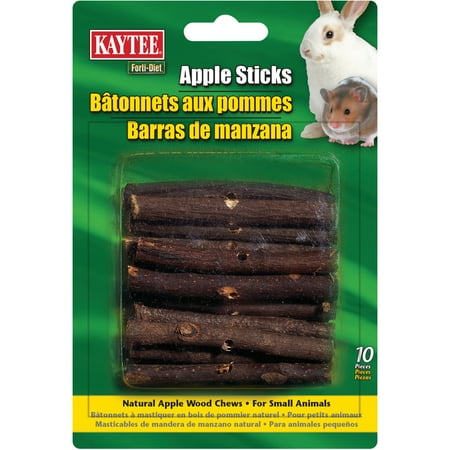 (Pack of 2) Kaytee Forti-Diet Apple Sticks Small Animal Treats, 10 ct