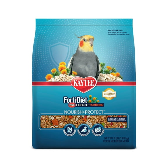 Kaytee Forti-Diet Pro Health+Safflower Nourish+Protect Cockatiel Food 4 pounds