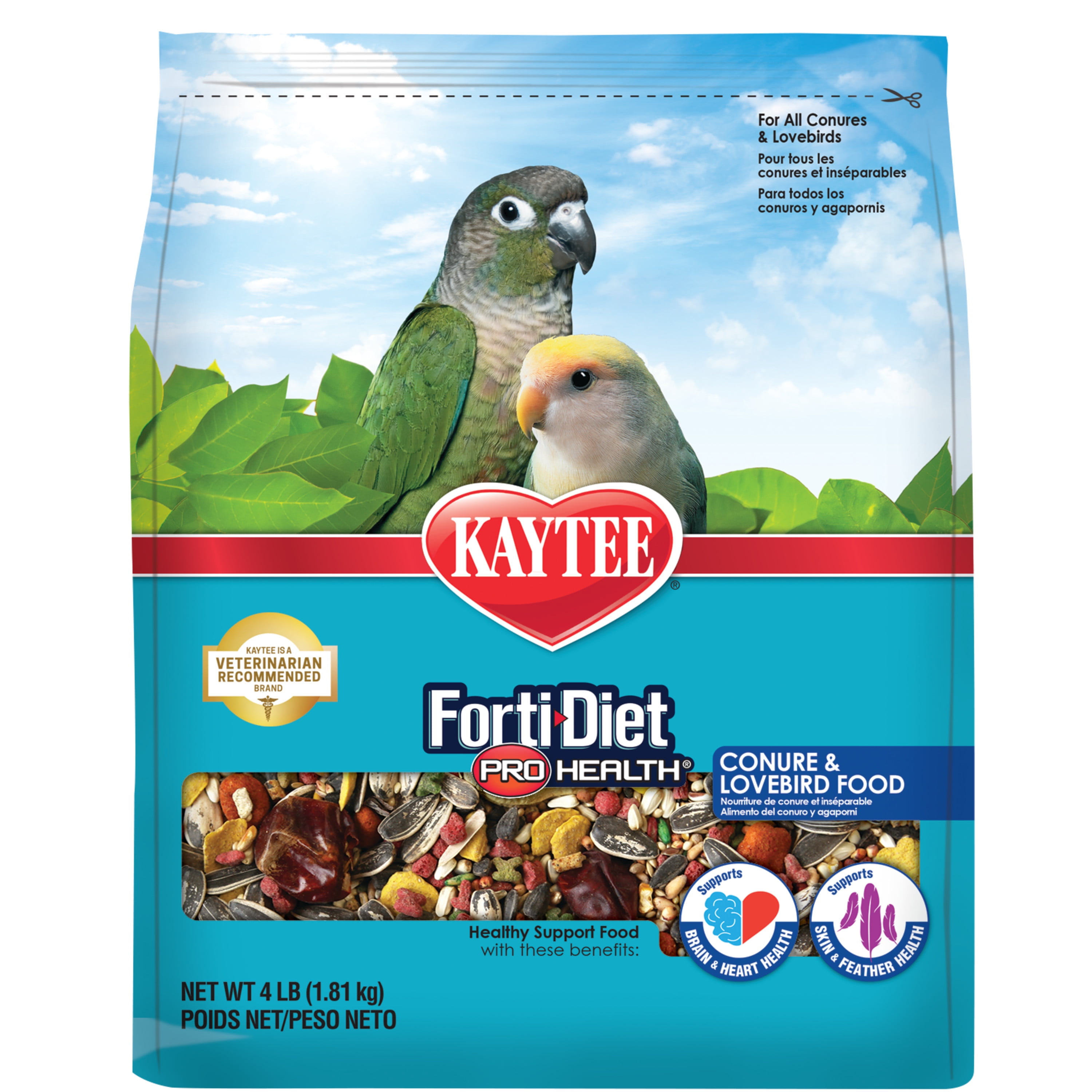 Kaytee Forti Diet Pro Health Conure and Lovebird Food 4lb