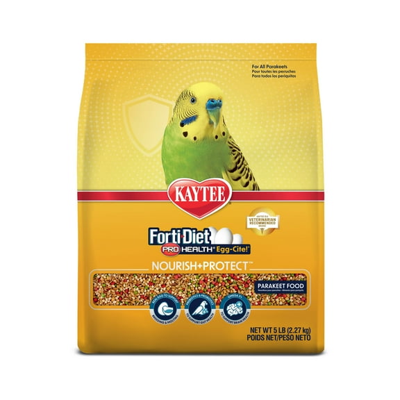 Kaytee Forti-Diet Pro Health Egg-Cite! Nourish+Protect Parakeet Food 5 Pounds