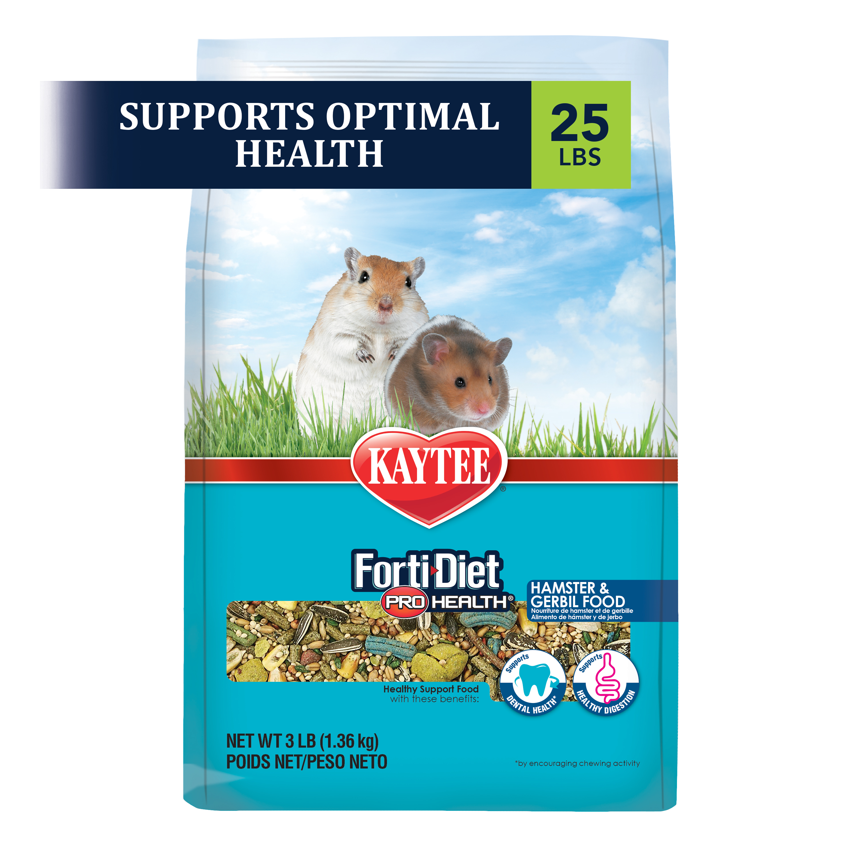 Kaytee Forti-Diet Pro Health Hamster and Gerbil Food 25lb - image 1 of 8