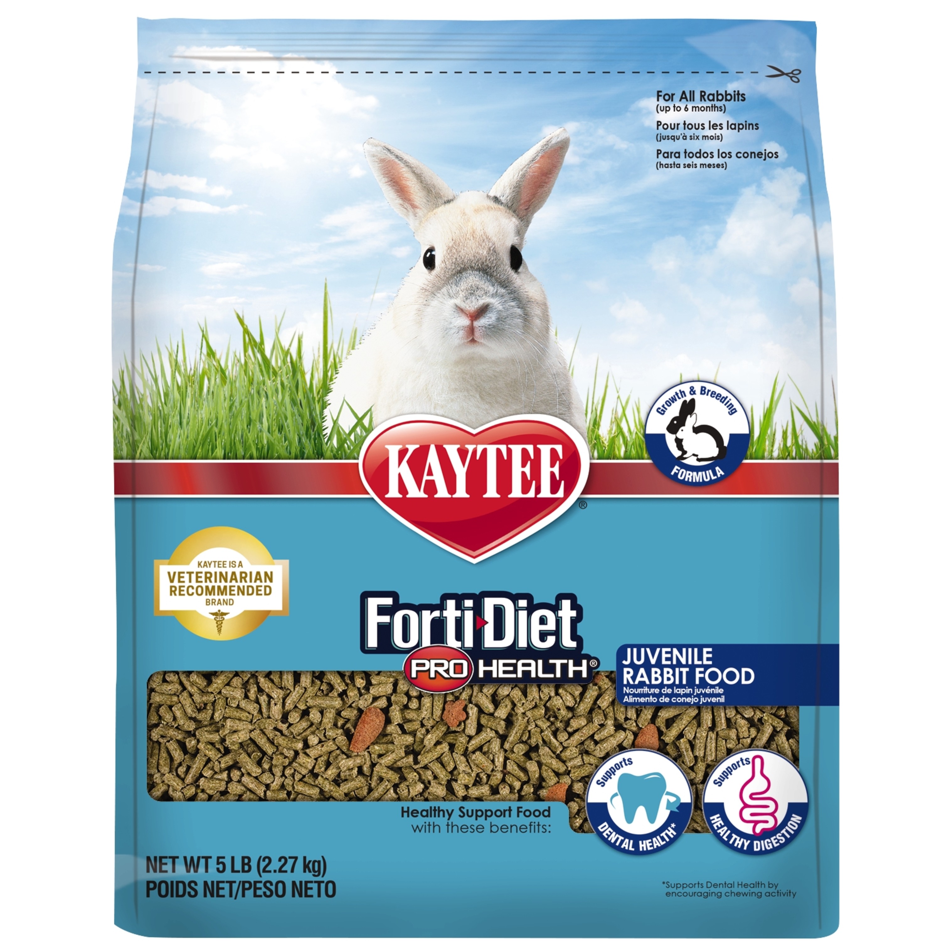 Kaytee Forti-Diet Pro Health Juvenile Rabbit Food 5lb - image 1 of 11