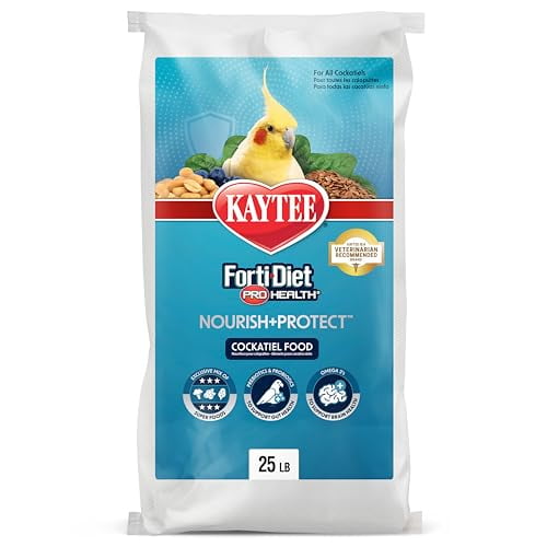 Kaytee Forti-Diet Pro Health Nourish+Protect Cockatiel Food, 25 Pound