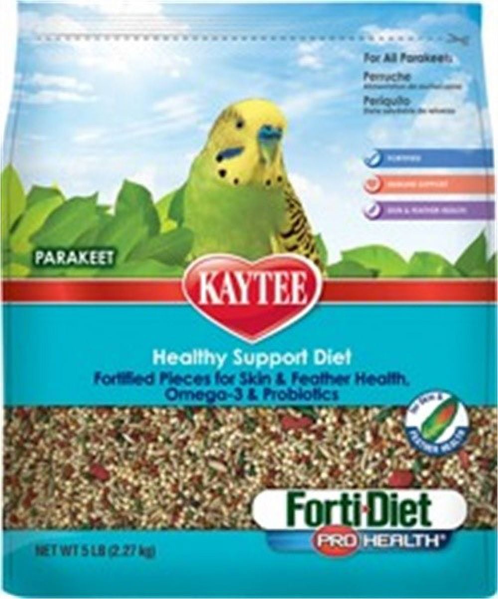 Kaytee Forti Diet Pro Health Bird Food For Parakeet, 5-Pound