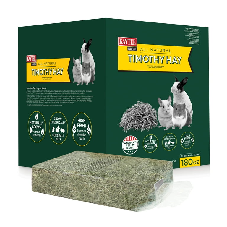 Kaytee Forti Diet Timothy Hay for Rabbits Guinea Pigs Hamsters Chinchillas and Other Small Animals 180 Ounces Walmart