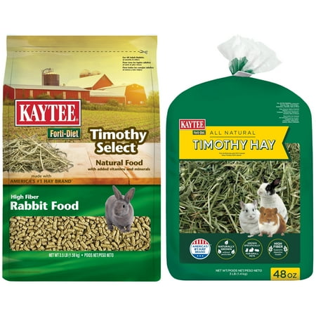 Kaytee Forti-Diet Timothy Select & Kaytee Forti-Diet Timothy Hay, 48oz