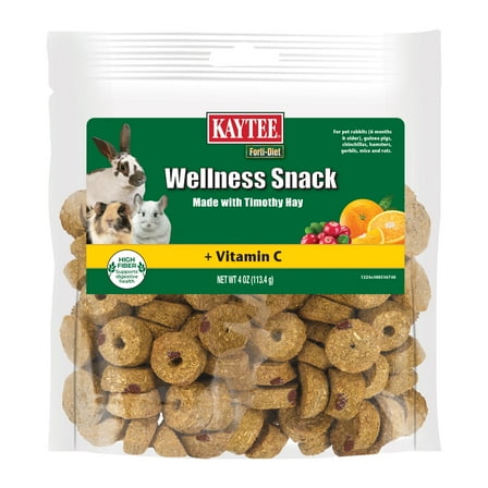 Kaytee Forti-Diet Wellness Snack Made with Timothy Hay and Vitamin C, 4 Ounces